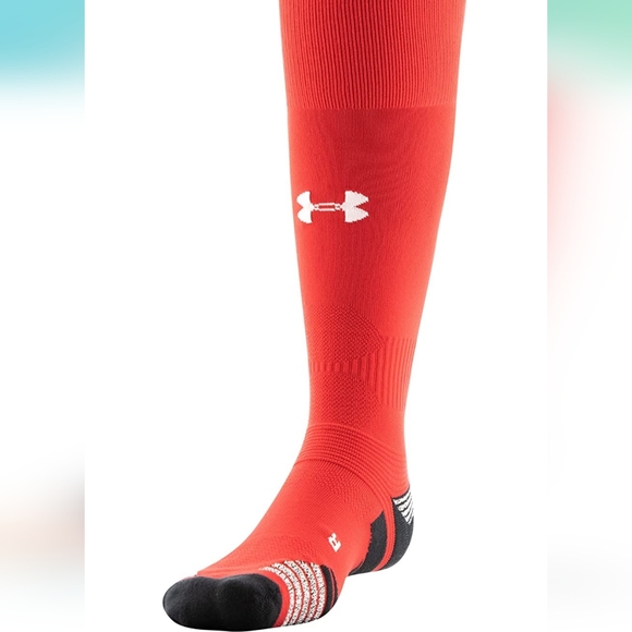 Under Armour OTC soccer Over the calf performance sport athletic sock red NWT - Picture 1 of 11